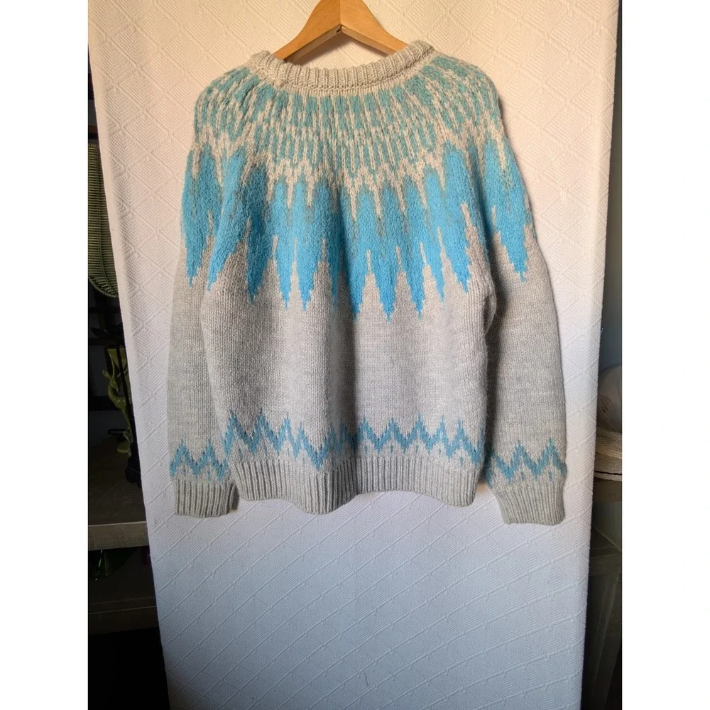 NEW! Sundance L Chunky Knit Fair Isle Pattern Pullover